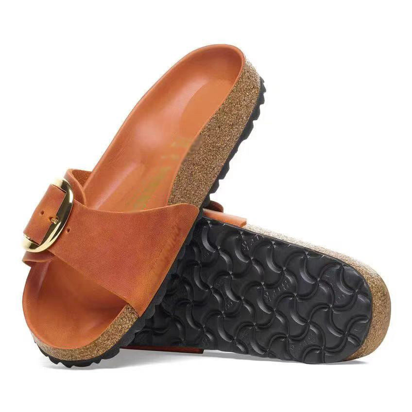 Leather Flat Sandals