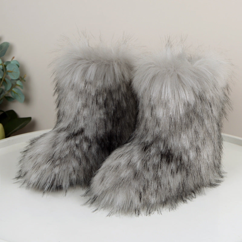 Fur Lined Winter Snow Boots