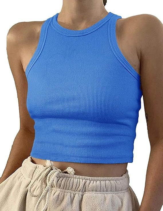 Ribbed Sleeveless Tank Top