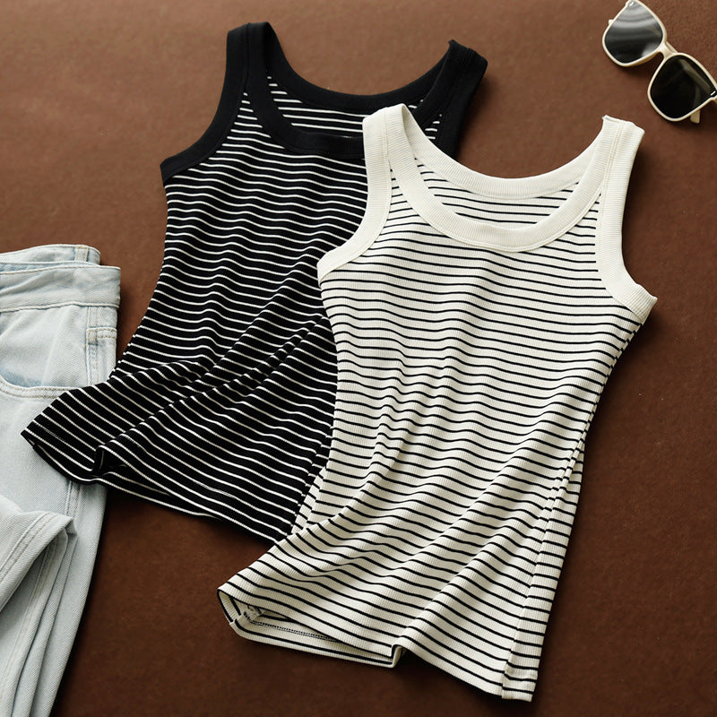 Pure Cotton Striped Camisole