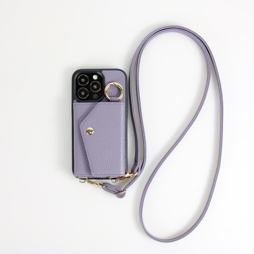 Multi-Card Slot Phone Case with Lanyard Strap
