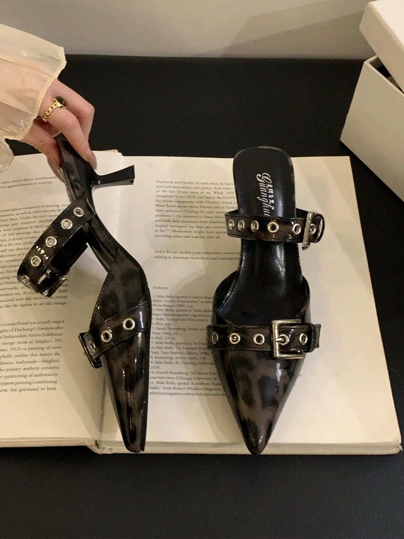 Step Out in Style: 2025 New Arrival Leopard Print Pointed Toe Mule Slides for Women with Chic Double Buckle High Heels – Perfect for Spring/Summer!