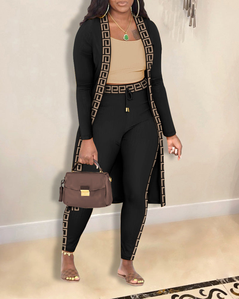 Printed Coat & Trousers Set