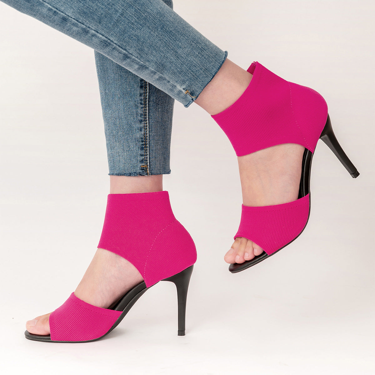 Thin Heel Fish Mouth Sandals