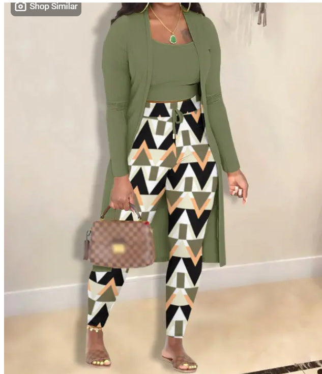 Printed Coat & Trousers Set