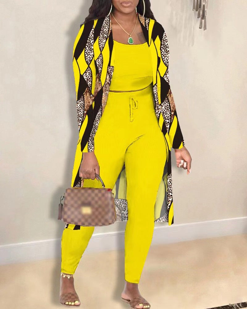 Printed Coat & Trousers Set