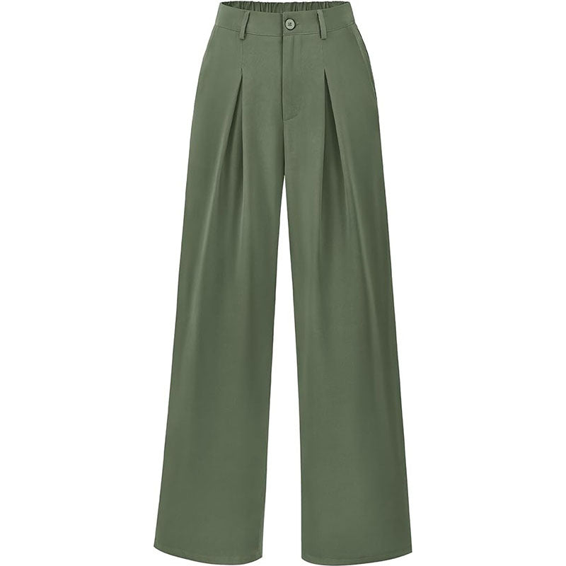 Smocked High-Waist Pants