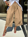 Wide-Leg Cropped Trousers