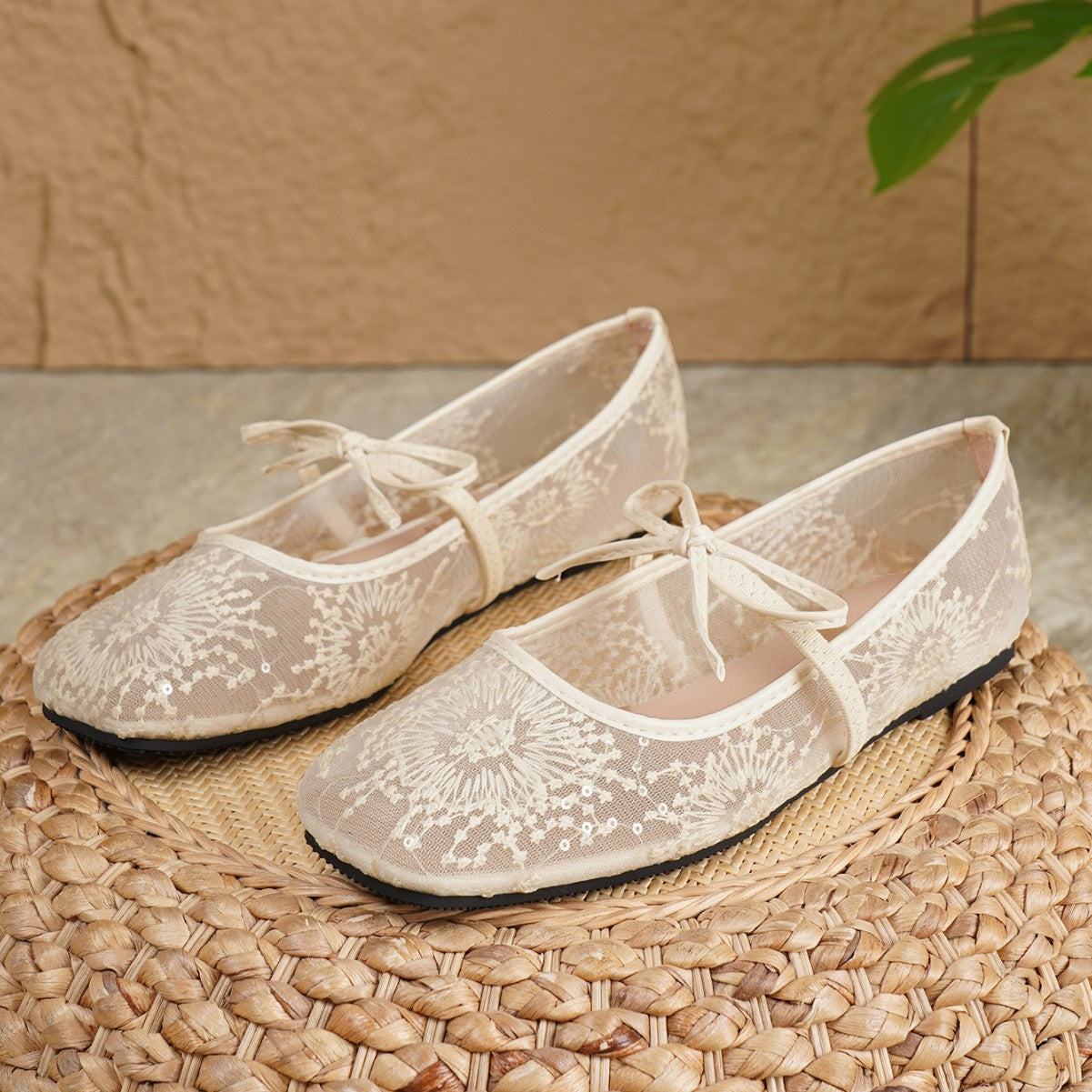 Square-Toe Ballet Flats
