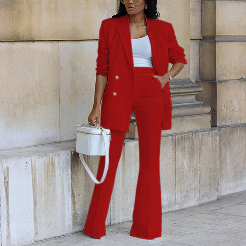 British-Style Two-Piece Suit Set