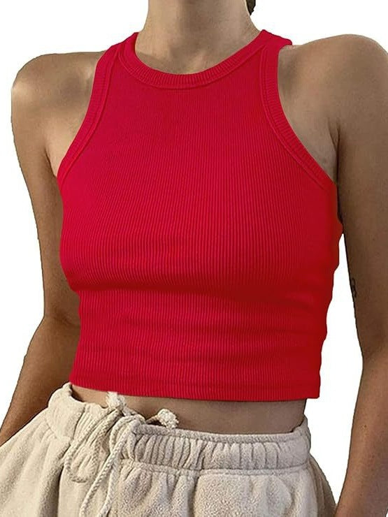 Ribbed Sleeveless Tank Top