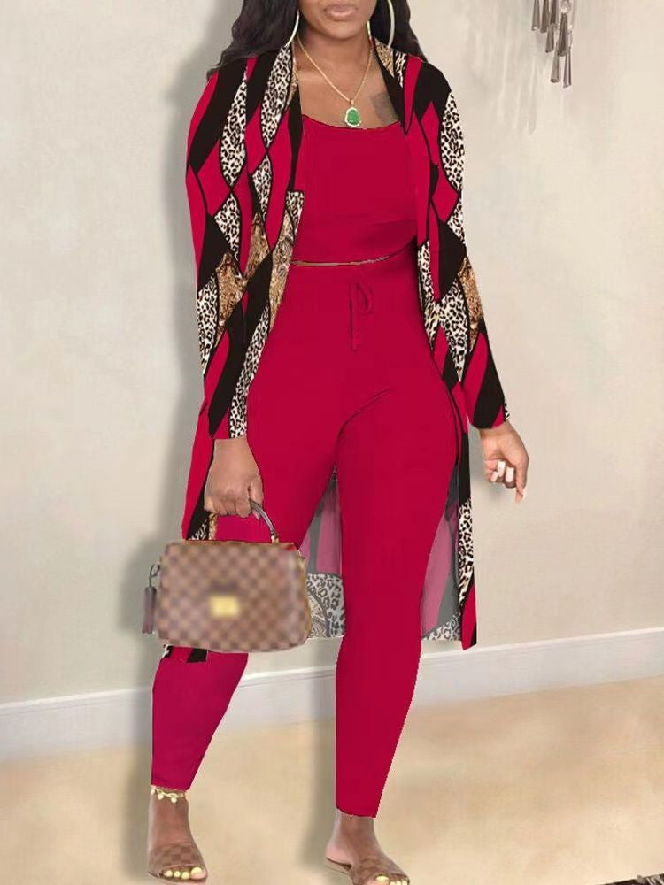 Printed Coat & Trousers Set